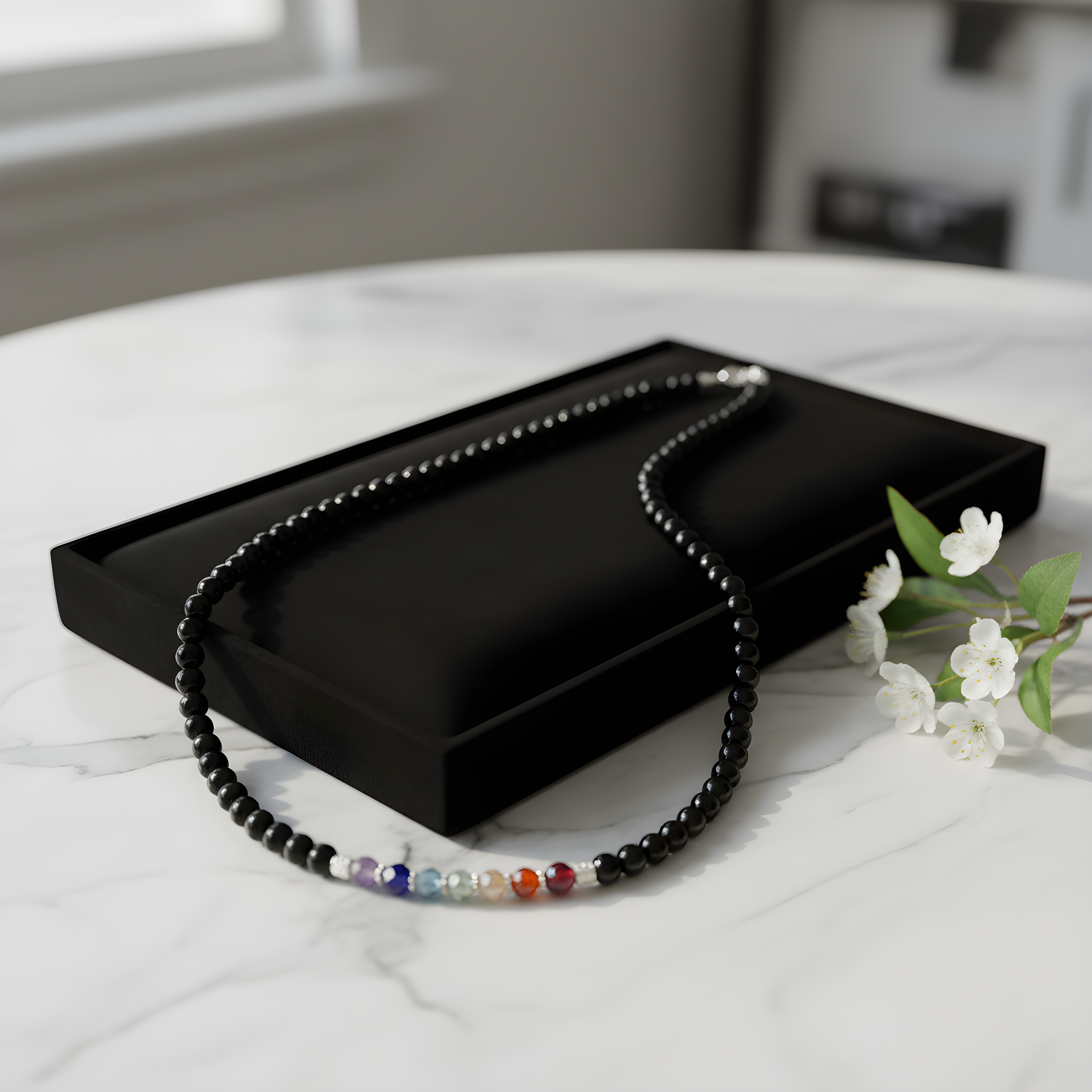 Choker „Charlie „ chakra & tourmaline