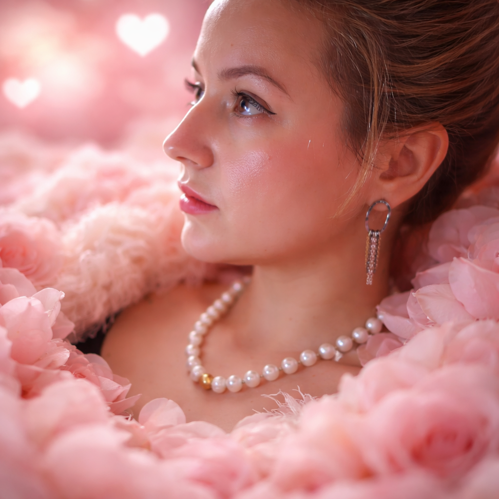 Neckless„OKSANA” pearls & gold plated silver 925