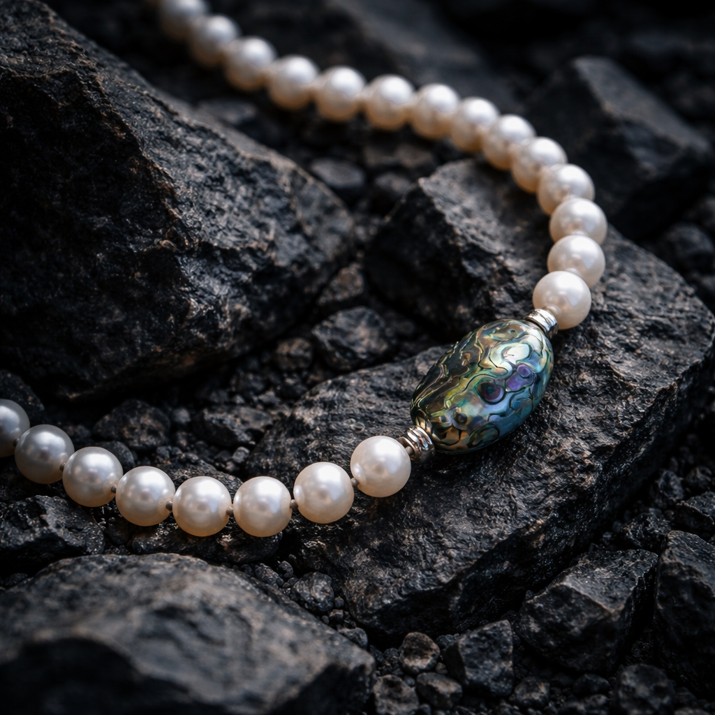 Neckles & pearls in silver