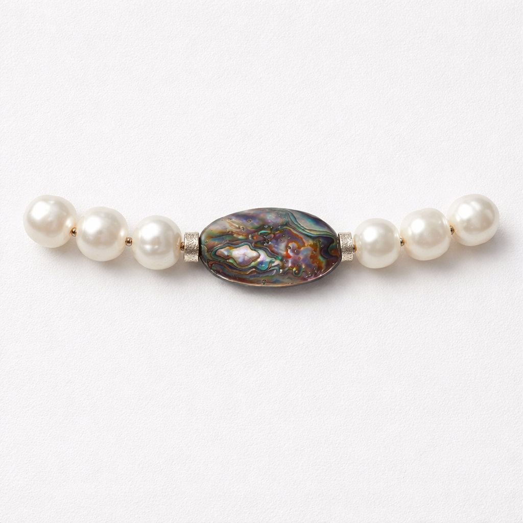 Neckles & pearls in silver