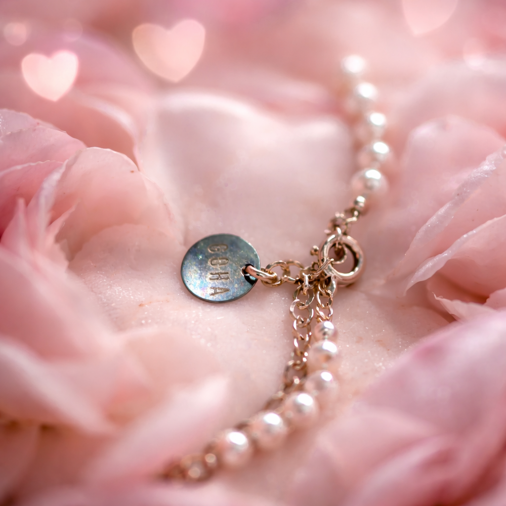 Choker Pearls in gold plated silver