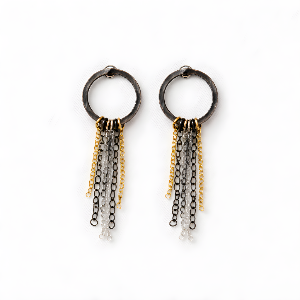 „ OLA „ Round earrings & chains