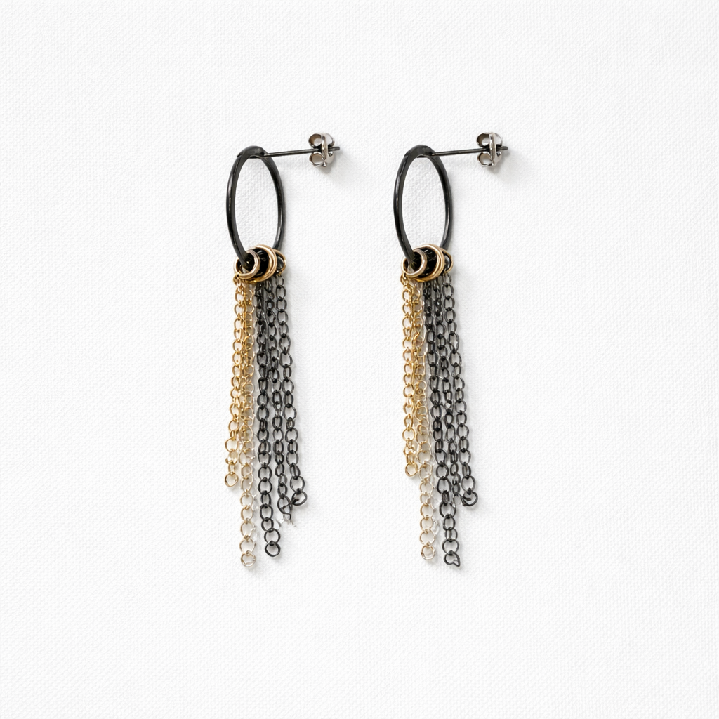 „ OLA „ Round earrings & chains