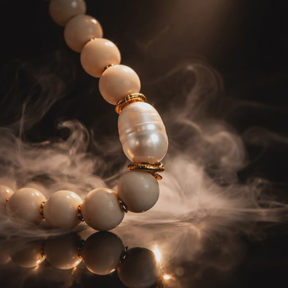 Jaspis & gold & pearls